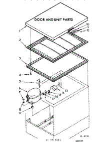 Door And Unit Parts parts for Kenmore Freezer 198.715091 (198715091, 198 715091) from AppliancePartsPros.com