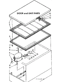 Door And Unit Parts parts for Kenmore Freezer 198.715120 (198715120, 198 715120) from AppliancePartsPros.com