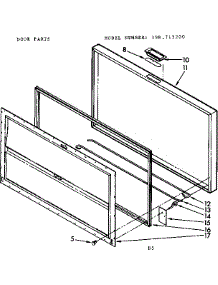 Door Parts parts for Kenmore Freezer 198.715200 (198715200, 198 715200) from AppliancePartsPros.com