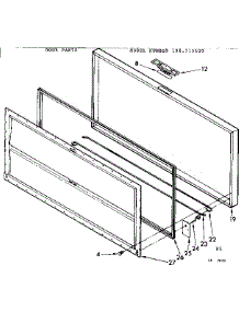 Door Parts parts for Kenmore Freezer 198.715600 (198715600, 198 715600) from AppliancePartsPros.com