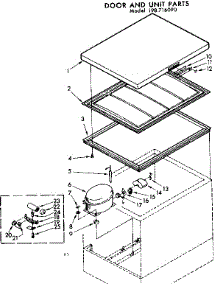 Door And Unit Parts parts for Kenmore Freezer 198.716090 (198716090, 198 716090) from AppliancePartsPros.com
