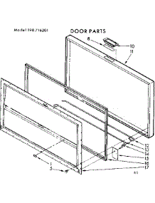 Door Parts parts for Kenmore Freezer 198.716201 (198716201, 198 716201) from AppliancePartsPros.com