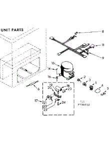 Unit Parts parts for Kenmore Freezer 198.716232 (198716232, 198 716232) from AppliancePartsPros.com