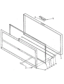 Freezer Door parts for Kenmore Freezer 198.716600 (198716600, 198 716600) from AppliancePartsPros.com
