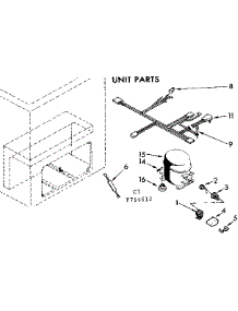 Unit Parts parts for Kenmore Freezer 198.716612 (198716612, 198 716612) from AppliancePartsPros.com