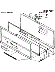 Door Parts parts for Kenmore Freezer 198.716821 (198716821, 198 716821) from AppliancePartsPros.com
