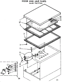 Door And Unit Parts parts for Kenmore Freezer 198.717090 (198717090, 198 717090) from AppliancePartsPros.com
