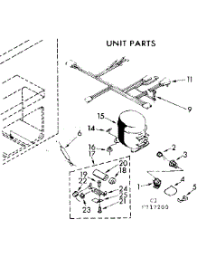 Unit Parts parts for Kenmore Freezer 198.717200 (198717200, 198 717200) from AppliancePartsPros.com