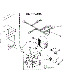 Unit Parts parts for Kenmore Freezer 198.717205 (198717205, 198 717205) from AppliancePartsPros.com