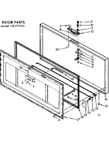 Door Parts parts for Kenmore Freezer 198.717230 (198717230, 198 717230) from AppliancePartsPros.com