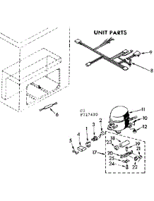 Unit Parts parts for Kenmore Freezer 198.717430 (198717430, 198 717430) from AppliancePartsPros.com