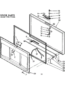 Doorparts parts for Kenmore Freezer 198.717430 (198717430, 198 717430) from AppliancePartsPros.com