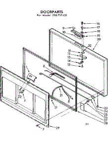 Door parts for Kenmore Freezer 198.717431 (198717431, 198 717431) from AppliancePartsPros.com