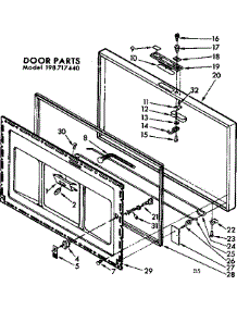 Door Parts parts for Kenmore Freezer 198.717440 (198717440, 198 717440) from AppliancePartsPros.com