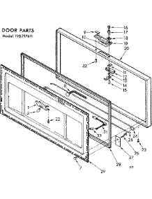 Door Parts parts for Kenmore Freezer 198.717611 (198717611, 198 717611) from AppliancePartsPros.com