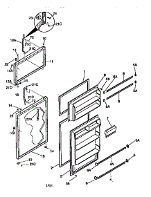 Fresh Food And Freezer Doors parts for Kenmore Refrigerator 253.38307890 (25338307890, 253 38307890) from AppliancePartsPros.com