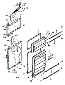 Fresh Food And Freezer Doors parts for Kenmore Refrigerator 253.38620890 (25338620890, 253 38620890) from AppliancePartsPros.com