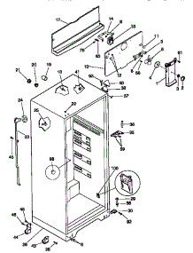 Cabinet Parts parts for Kenmore Refrigerator 253.38620890 (25338620890, 253 38620890) from AppliancePartsPros.com