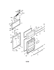 Door parts for Kenmore Refrigerator 253.38620891 (25338620891, 253 38620891) from AppliancePartsPros.com