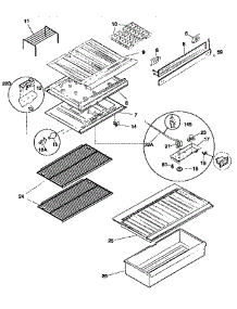 Shelves parts for Kenmore Refrigerator 253.38620892 (25338620892, 253 38620892) from AppliancePartsPros.com