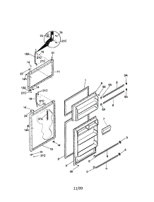 Door parts for Kenmore Refrigerator 253.38620895 (25338620895, 253 38620895) from AppliancePartsPros.com