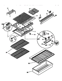 Shelves And Divider Block parts for Kenmore Refrigerator 253.38622890 (25338622890, 253 38622890) from AppliancePartsPros.com