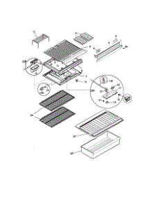 Shelves parts for Kenmore Refrigerator 253.38622893 (25338622893, 253 38622893) from AppliancePartsPros.com