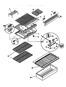 Shelves And Divider Block parts for Kenmore Refrigerator 253.38624890 (25338624890, 253 38624890) from AppliancePartsPros.com