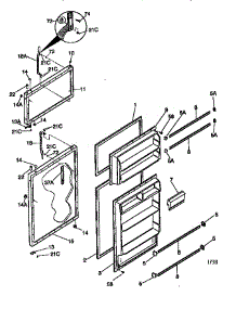 Fresh Food And Freezer Doors parts for Kenmore Refrigerator 253.38624890 (25338624890, 253 38624890) from AppliancePartsPros.com