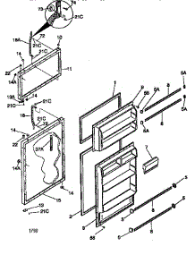 Fresh Food And Freezer Doors parts for Kenmore Refrigerator 253.38627890 (25338627890, 253 38627890) from AppliancePartsPros.com