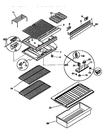 Shelves And Divider Block parts for Kenmore Refrigerator 253.38627890 (25338627890, 253 38627890) from AppliancePartsPros.com