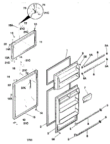Door parts for Kenmore Refrigerator 253.38627892 (25338627892, 253 38627892) from AppliancePartsPros.com