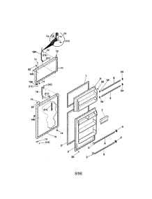 Door parts for Kenmore Refrigerator 253.38627894 (25338627894, 253 38627894) from AppliancePartsPros.com