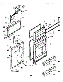Doors parts for Kenmore Refrigerator 253.38640890 (25338640890, 253 38640890) from AppliancePartsPros.com