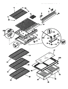 Shelves And Divider Block parts for Kenmore Refrigerator 253.38644890 (25338644890, 253 38644890) from AppliancePartsPros.com