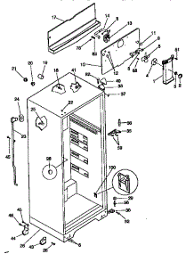 Cabinet Parts parts for Kenmore Refrigerator 253.38644890 (25338644890, 253 38644890) from AppliancePartsPros.com
