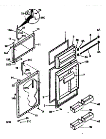 Doors parts for Kenmore Refrigerator 253.38644890 (25338644890, 253 38644890) from AppliancePartsPros.com