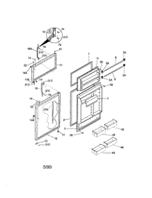 Door parts for Kenmore Refrigerator 253.38644893 (25338644893, 253 38644893) from AppliancePartsPros.com