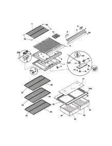 Shelves parts for Kenmore Refrigerator 253.38644894 (25338644894, 253 38644894) from AppliancePartsPros.com