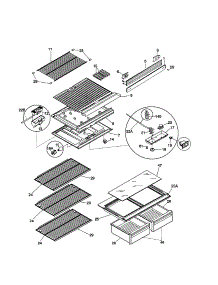Shelves parts for Kenmore Refrigerator 253.38644895 (25338644895, 253 38644895) from AppliancePartsPros.com