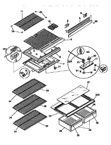 Rack And Crisper Drawer Assemblies parts for Kenmore Refrigerator 253.38647890 (25338647890, 253 38647890) from AppliancePartsPros.com