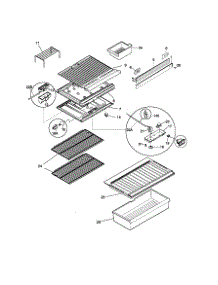Shelves parts for Kenmore Refrigerator 253.38652991 (25338652991, 253 38652991) from AppliancePartsPros.com