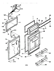 Doors parts for Kenmore Refrigerator 253.38670890 (25338670890, 253 38670890) from AppliancePartsPros.com