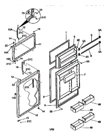 Doors parts for Kenmore Refrigerator 253.38672890 (25338672890, 253 38672890) from AppliancePartsPros.com