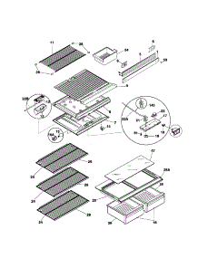 Shelves parts for Kenmore Refrigerator 253.38672896 (25338672896, 253 38672896) from AppliancePartsPros.com