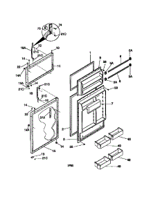 Door parts for Kenmore Refrigerator 253.38674892 (25338674892, 253 38674892) from AppliancePartsPros.com