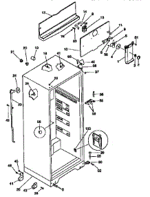 Cabinet Parts parts for Kenmore Refrigerator 253.38677890 (25338677890, 253 38677890) from AppliancePartsPros.com