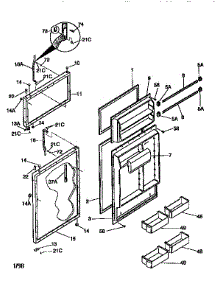 Doors parts for Kenmore Refrigerator 253.38677890 (25338677890, 253 38677890) from AppliancePartsPros.com