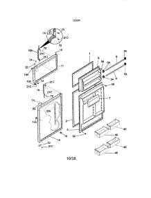 Door parts for Kenmore Refrigerator 253.38677891 (25338677891, 253 38677891) from AppliancePartsPros.com