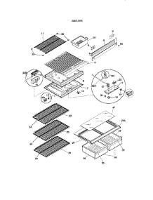 Shelves parts for Kenmore Refrigerator 253.38677891 (25338677891, 253 38677891) from AppliancePartsPros.com